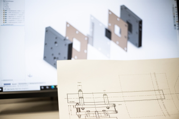 Explosionszeichnung Elektrolysezelle